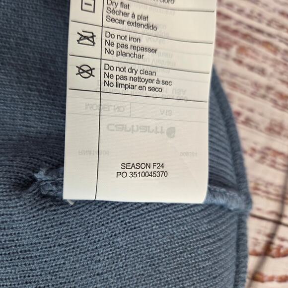 Carhartt Beanie OS Acrylic Watch Ribbed Knit Cuff Hat Skystone Blue Outdoor New - Picture 6 of 6